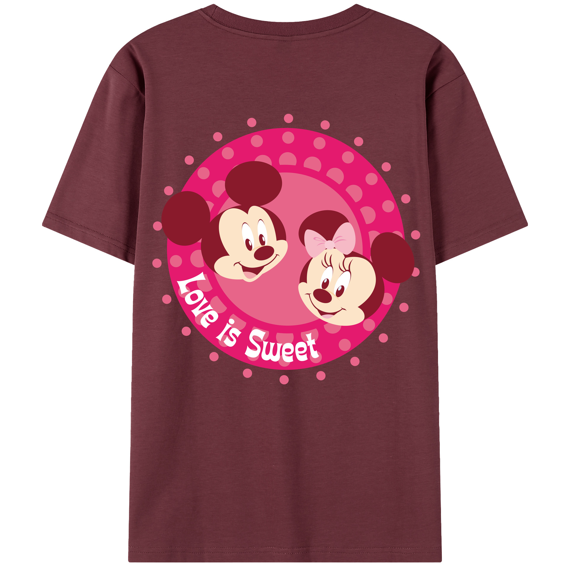 （画像用） ミッキーマウス Mickey Mouse 綿100％半袖Tシャツ（背面プリント）